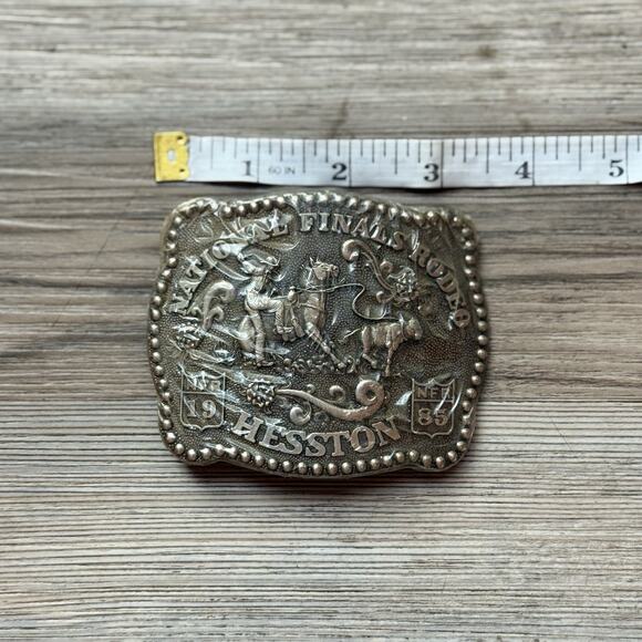 1985 Hesston NFR Belt Buckle 3rd Edition Fred Fellows Anniversary Series - Picture 3 of 3